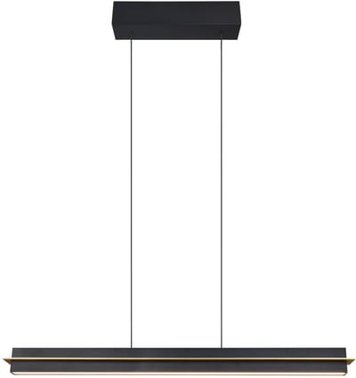TRIO EMERSON - Hanglamp - Zwart mat - incl. 1x SMD 22 W - 4-stappen TOUCH dimmer - Traploos instelbare lichtkleur - Geheugen functie - Traploos in hoogte verstelbaar