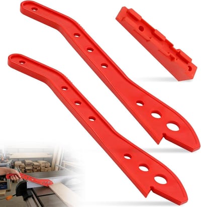 Tafelzaagduwstok set van 2 met basis voor houtbewerking, veilig gereedschap voor timmerwerk, multifunctionele accessoires voor frezen en zagen