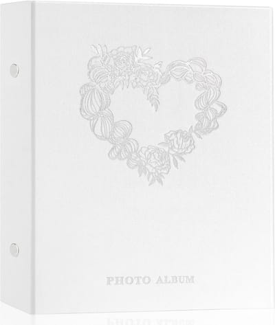 Fotoboek Wit voor 400 Foto's 10x15 cm - Insteekalbum Linnen Omslag
