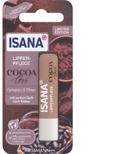 Isana Lippenbalsem - Cocoa Love | 1x 4,8g - Herfst Winter Geur | Lippenbalsem - Lipverzorging - Limited Edition 2025