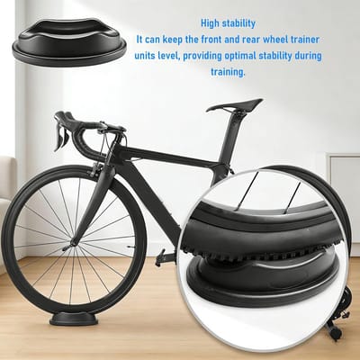 Voorwielblok Fietstrainer - Nivelleringsblok Fiets - Indoor Fietsen - Stabiel Trainingsplatform - 1.4 Inch Hefhoogte - Zwart