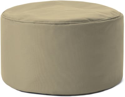 Lumaland Zitzak poef | Compacte zitzak met 3-in-1-functie: comfortabele poef, handig tafeltje en stijlvolle voetenbank voor binnen en buiten | Met flexibele EPS-vulling | Ø 25 x 45 cm