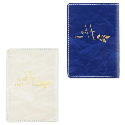 2 Stuks Huwelijksbelofte Boeken voor Hem en Haar, Vows Journal en Huwelijksanniversary Notitieboek met 12 Pagina's per Boek