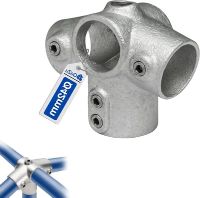 Dakgoot Koppeling - Dakgoot Verbindingstuk - Dakconstructies Bouwen - Vierweg Nokbevestiging - Ø42mm - Zinkkleurig