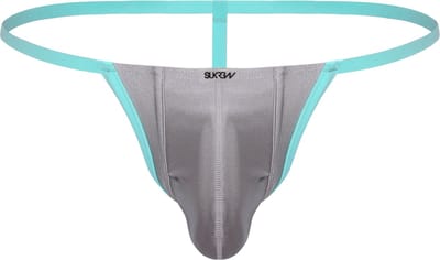 SUKREW G-String Silver Sparkle - MAAT S - Heren Ondergoed - String voor Man - Mannen Thong