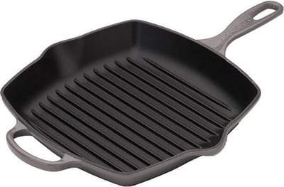 Le Creuset Grillpan Signature Flint 26 x 26 cm - Geëmailleerde anti-aanbaklaag