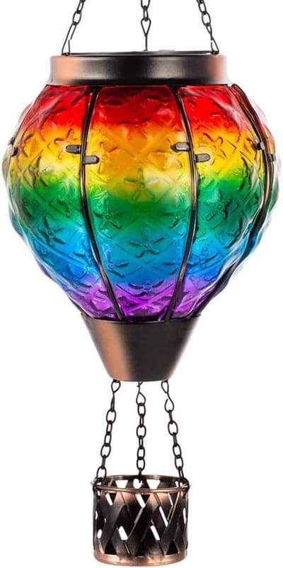 Zonne Lantaarn Ballon - Hangende Lamp - Buiten Decoratie - Regenboog Kleuren - Multicolor