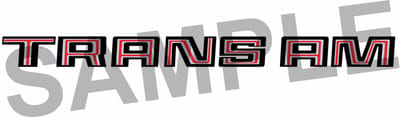 Spatbord stickers Pontiac Transam 1978-1981 replika zilver look