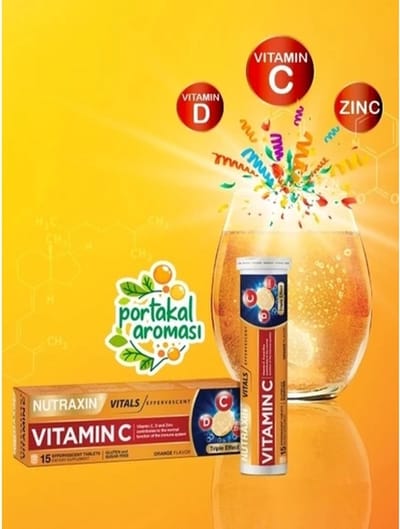 Nutraxin Vitamine C D Zink - 15 x Bruistabletten