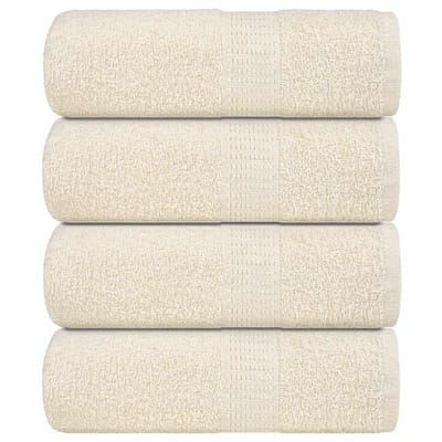 vidaXL - Gastendoekjes - FROGN - 4 - st - 30x50 - cm - 360 - g/m² - crème