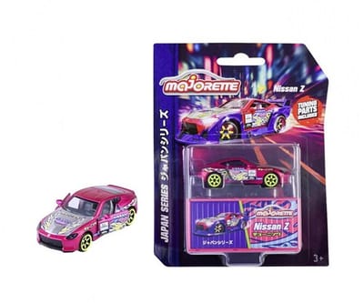 MAJORETTE NISSAN Z JAPAN SERIES TUNING PARTS INCLUDED CORAL PINK 1:64 VINTAGE
