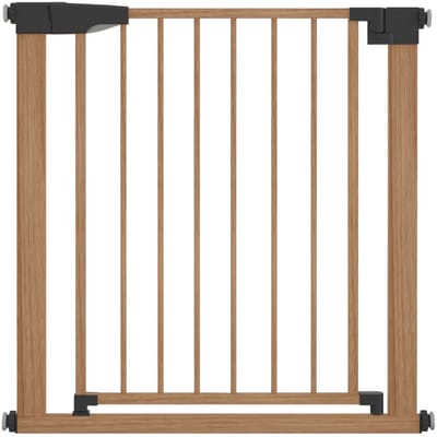 ADSafety Traphekje Zonder Boren - 76 t/m 103 cm - Incl. 2 Verlengstukken - Klembevestiging - Veiligheidshekje - Kinderhekje - Hondenhek - Natural Wood