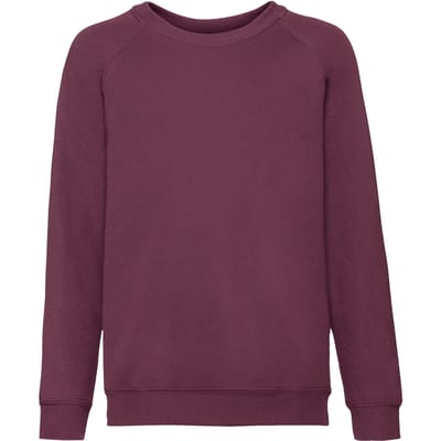 Fruit of the Loom Klassiek Raglan Sweatshirt voor kinderen/Kinderen (Bourgondië)