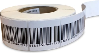 1000st Beveiligingsstickers EAS RF 8,2Mhz 5cm x 5cm Barcode Stickerlabels Softtags tegen winkeldiefstal. Geschikt voor elk RF Radio-Frequent detectiesysteem. Zelfklevende Beveiligingstags voor Artikelbeveiliging door ShopControl