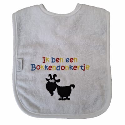 Witte slab met "Ik ben een Bokkendonkertje" - carnaval, Sint-Michielsgestel, Gestel, feest, brabant, feestje, bokkendonk
