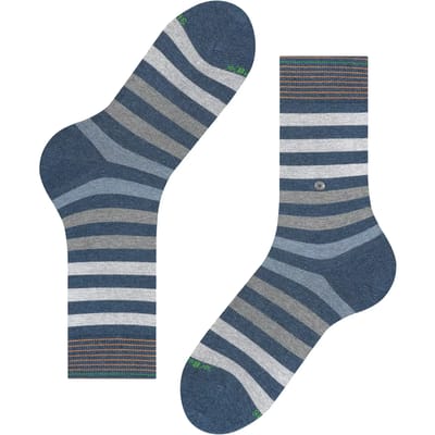 Burlington Blackpool gedessineerd katoen sokken heren blauw - maat 40-46