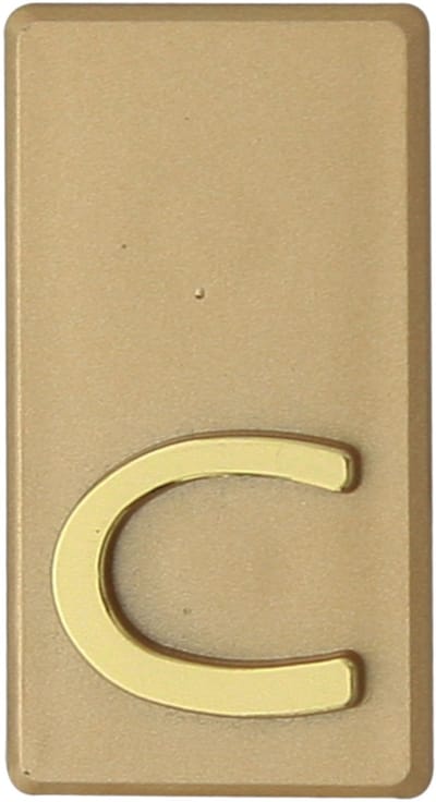 Domino® Deurnummer Letter Zelfklevend INV - "C" - Goud - Woonhuisnummer Hotelkamernummer 40x47mm - Huisnummer Brievenbus Adresnummer Stickers - Huisnummerplaatje - Deur en Kamernummer - Lockernummer