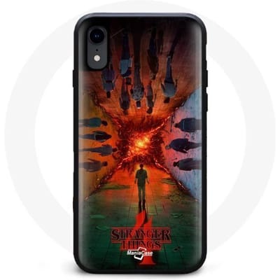 Coque pour Iphone XR Stranger Things Saison 4 Affiche Equipages de la Nouvelle Théorie