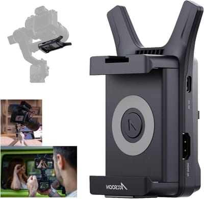 Draadloze Videozender voor Spiegelloze Camera's, 1080p 60fps, 500ft Bereik, HDMI Overdracht, Ondersteunt iOS/Android en Meerdere Apparaten