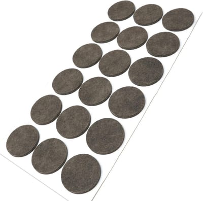 18x Zelfklevende Viltglijders Bruin Rond 36mm Meubelbeschermers
