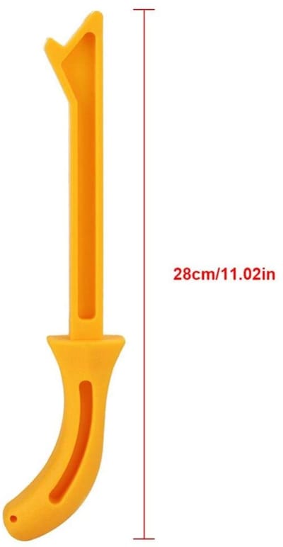 Dailygoods- Houtbewerking Pusher Geel - Duwstang - Veiligheidsaccessoire - Ergonomisch Handvat - Terugslagpreventie - Professioneel/Hobby Gebruik