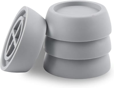 Allecto Plus - Trillingsdempers voor wasmachine en droger - Anti-vibratie rubberen voetjes - Grijs - Set van 4 stuks