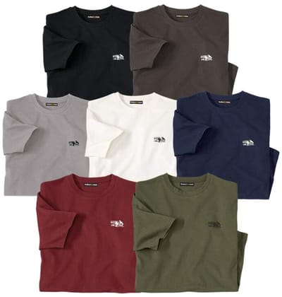 ATLAS FOR MEN - 7-pack T-shirts Atlas® - Heren - Verkrijgbaar in grote maten - XL