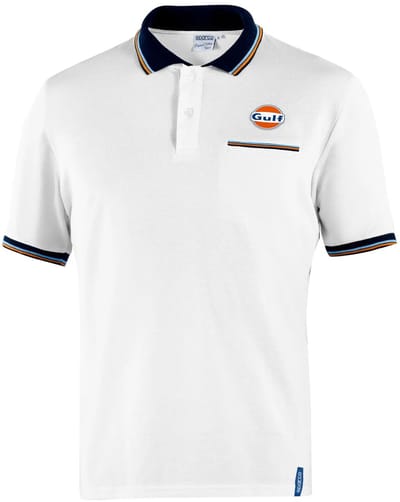 Sparco Gulf Gulf Pocket T-Shirt - Wit/Marineblauw — XXL