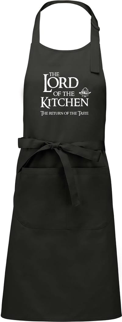 mijncadeautje - Luxe - Keuken - Kook - Barbecueschort - BBQ schort - The Lord of the Kitchen - The return of the Taste - chique grijs