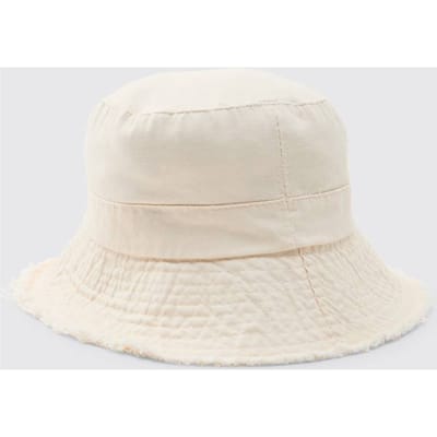 Bucket Hat With Drawstring | Stone