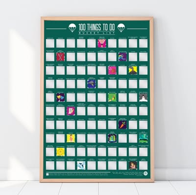 Gift Republic Bucketlist Scratch Poster - 100 activiteiten