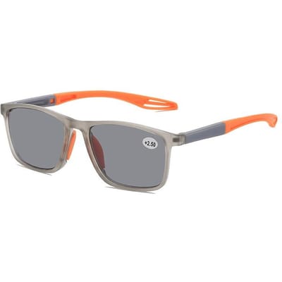 Nieuwste Ultra Licht Modieuze Presbyopie Zonnebril HD Oogbescherming Sportief Eenvoudig Anti-blauw Licht Bril +1 . 0 tot +4 . 0 3 gray