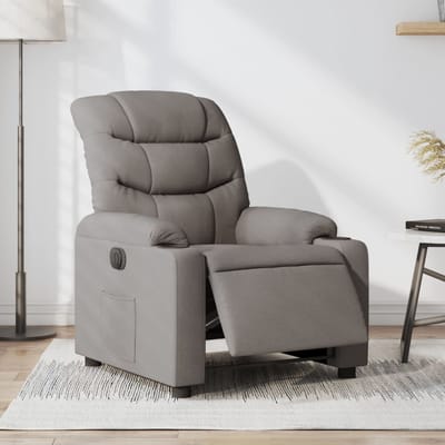 vidaXL - Fauteuil - verstelbaar - elektrisch - stof - taupe