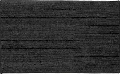 Casilin Badmat Antislip 60x100cm Luca - Waterabsorberende Badkamermat - Wasbaar en Sneldrogend - Voor Douche en Bad - 100% Katoen - Zwart