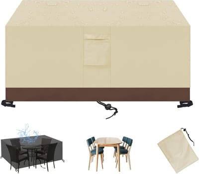 Waterdichte Tuinmeubelafdekking Rechthoekig - Robuuste 420D Tafel en Stoel Beschermhoes