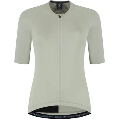 Rogelli Essential II Dames Korte Mouw Fietsshirt - Lange Rits - Taupe