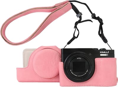 Stijlvolle PU leren cameratas voor zs99, roze, ideaal voor bescherming en transport van je camera