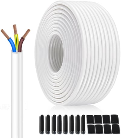 Flexibele Installatiekabel 3x0.75mm² - 50 Meter Wit - Stroomkabel voor Apparaten en Verlichting