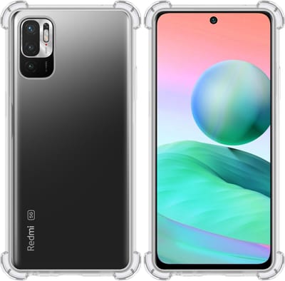 Hoesje Geschikt voor Xiaomi Redmi Note 10 5G - Sterk & Shockproof - Siliconen Case - Back Cover - Telefoon Hoes Shock Proof - Transparant