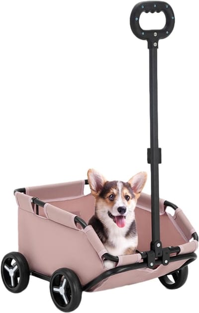 Hondenbuggy Reismand - Kattentransportbox Wielen - Reizen en Winkelen - Inklapbaar Gemakkelijk