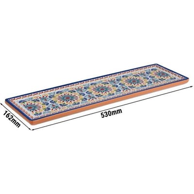 GGM Gastro (6 Stück) GN-Tablett 2/4 - ARABESQUE - Melamin - Höhe: 20mm - Terrakotta