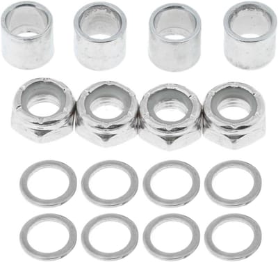 Reparatie Moer Set - Skateboard Onderdelen - Truck Onderhoud - Verbeterde Lagerprestaties - 90g Pakket - Zilver