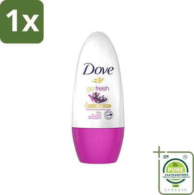 1 x Dove - Deodorant - Roller Go Fresh Acai Berry & Waterlily - Frisse geur - 50 ml - Açaí Berry & Waterlily - Frisheid - Anti-transpirant - Roll-on Deodorant - Okselhuid Verzorging