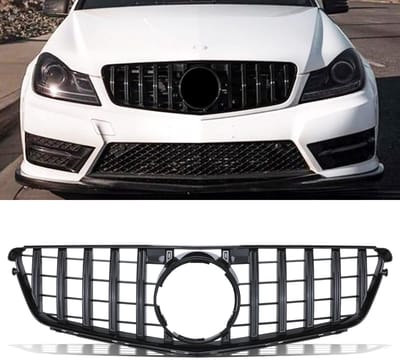 GT Grill - Compatibel met Mercedes c klasse W204 / 2007-2014 - Zwart
