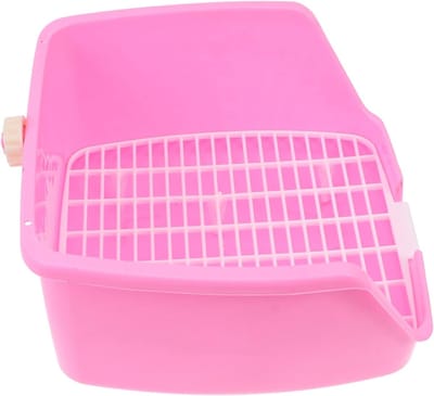 Huisdiertoilet - Kleine dieren toilet - Zindelijkheidstraining - Compacte filterbasis - 28 x 28 x 16 cm - Wit