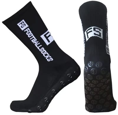 Zwarte sportsokken met grip - Anti slip sokken - Gripsokken - Sport sokken - Zwart - Voetbalsokken- Maat 39-44 - Sportocks - 1 paar - CHPN