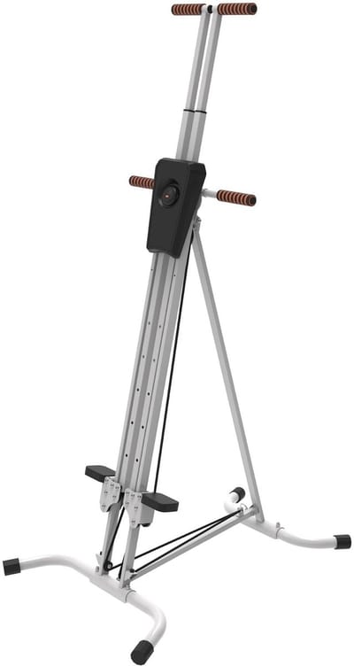 Allecto - Heavy Duty Vertical Climber - Fitness Cardio Machine - Opvouwbaar Ontwerp - Verstelbare Hoogte - Stevig Plastic Pedaal - Geschikt voor Th...