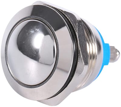 Dailygoods- Drukknop Waterdicht 12V - Auto Drukknopschakelaar - Metalen Drukknop - Afdichting Rubber - Eenvoudige Installatie - Schakelaar