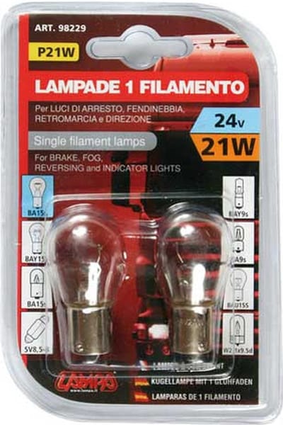 BA15s lamp 24V 21W