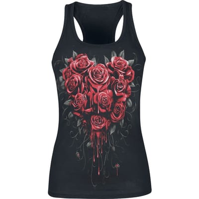 Spiral - Gothic Top - Bleeding Heart - S tot XXL - voor Vrouwen - zwart